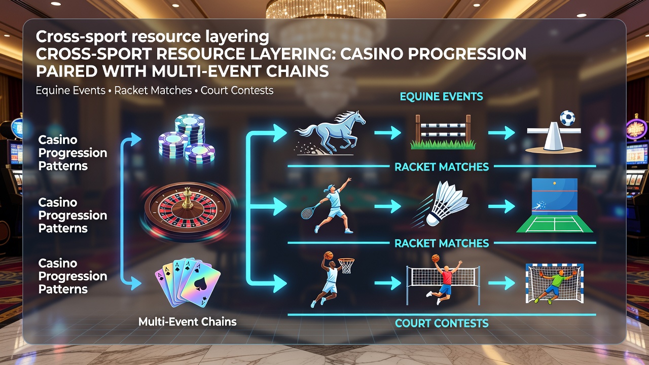 Diagram showing layered betting structures across horse racing, tennis, and basketball events