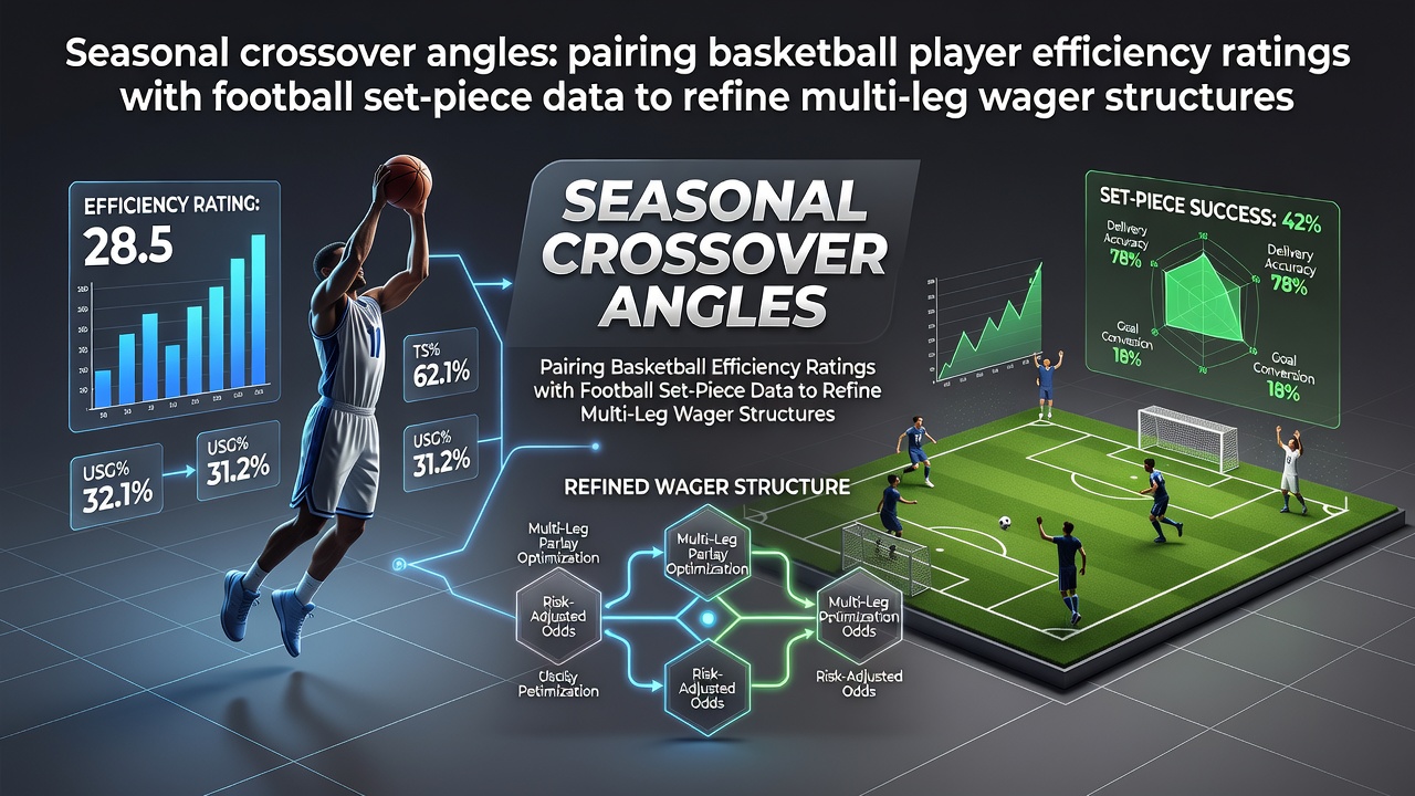Visualization of basketball player efficiency ratings combined with football set-piece statistics for wager analysis